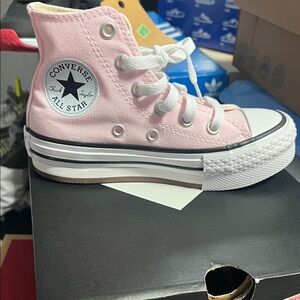 Converse All Star Pink Canvas platform Sneakers
